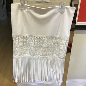 Bagatelle fringe skirt